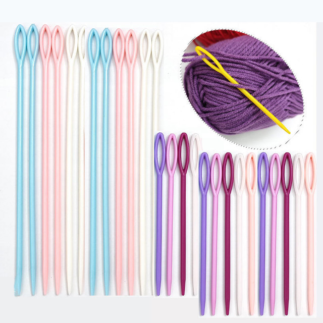 20Pcs Plastic Sewing Needles Wool Embroidery Tapestry Weaving Needles for  Crafts Clothing Shoes DIY Kniting Cusp Crochet Hooks - AliExpress